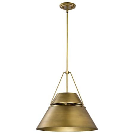 Adina 3-Light Large Pendant Natural Brass